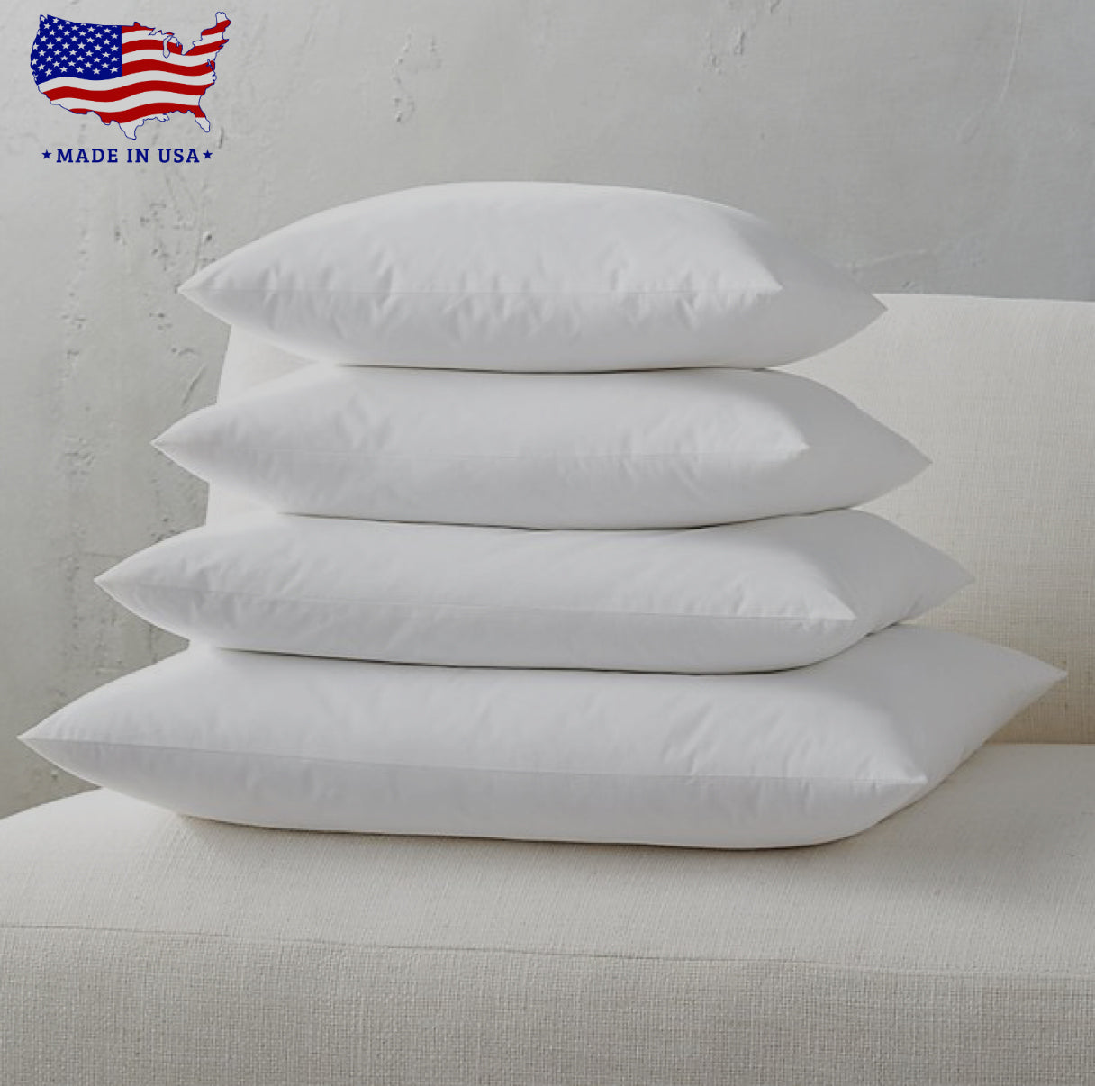 14"x14" STANDARD POLYESTER THROW PILLOW INSERT (Pack of 2)