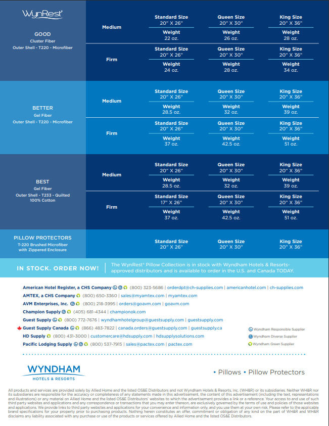 Wynrest Standard Park B Microfiber Gel Pillow - Firm