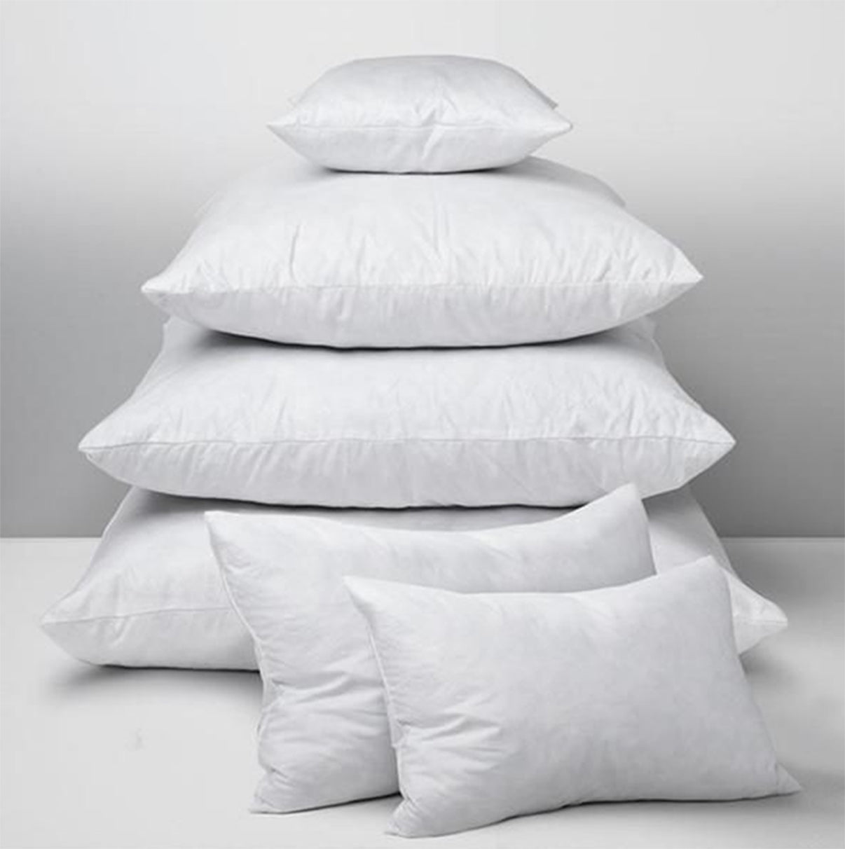 PREMIUM 12"x20" Down & Feather Throw Pillows (2 Pack)